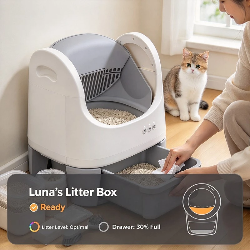 Monitor litter levels for easy upkeep
